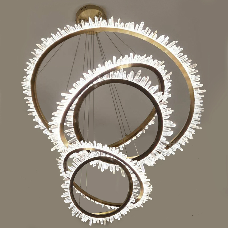 Люстра для высокого потолка Большие Кольца с кристаллами chandelier Large Rings Crystals Золотой Прозрачный Люстра для высокого потолка Большие Кольца с кристаллами chandelier Large Rings Crystals Золотой Прозрачный в Орле | Loft Concept