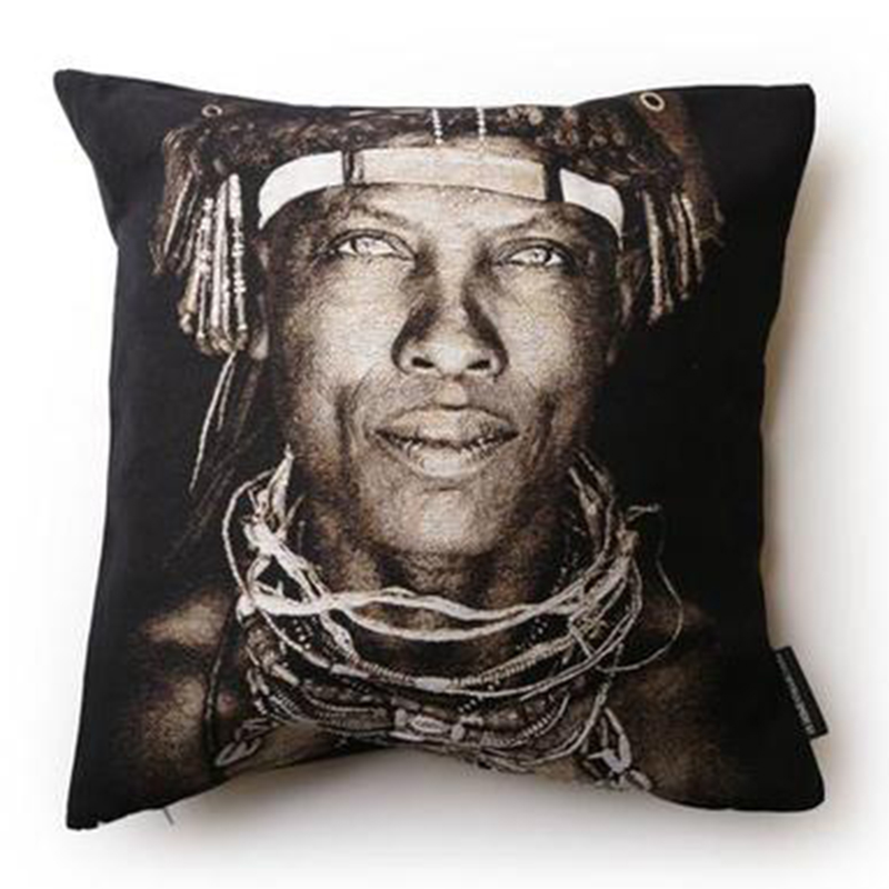 Декоративная Подушка Ovakaona Tribe Angola Черный Серый Декоративная Подушка Ovakaona Tribe Angola Черный Серый в Орле | Loft Concept