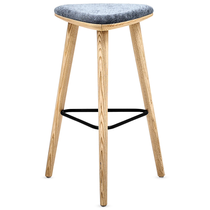 Барный стул Bitan Stool Черный Древесина Серый Барный стул Bitan Stool Черный Древесина Серый в Орле | Loft Concept