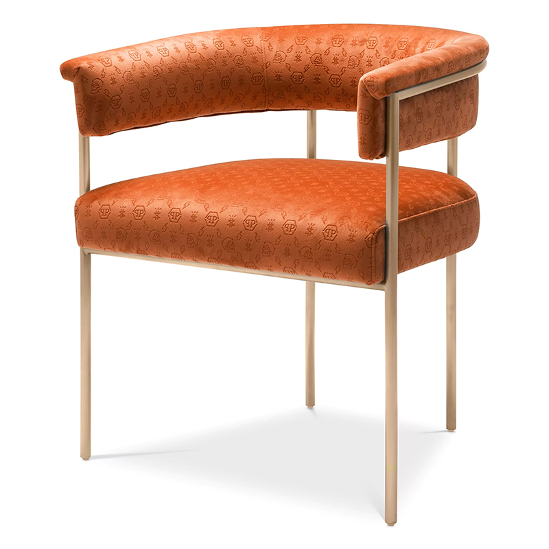 Стул Philipp Plein Dining Chair Monogram Оранжевый Оранжевый Золотой Стул Philipp Plein Dining Chair Monogram Оранжевый Оранжевый Золотой в Орле | Loft Concept
