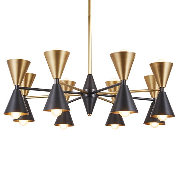 Люстра CAIRO CHANDELIER BLACK AND GOLD Золотой Черный Люстра CAIRO CHANDELIER BLACK AND GOLD Золотой Черный в Орле | Loft Concept