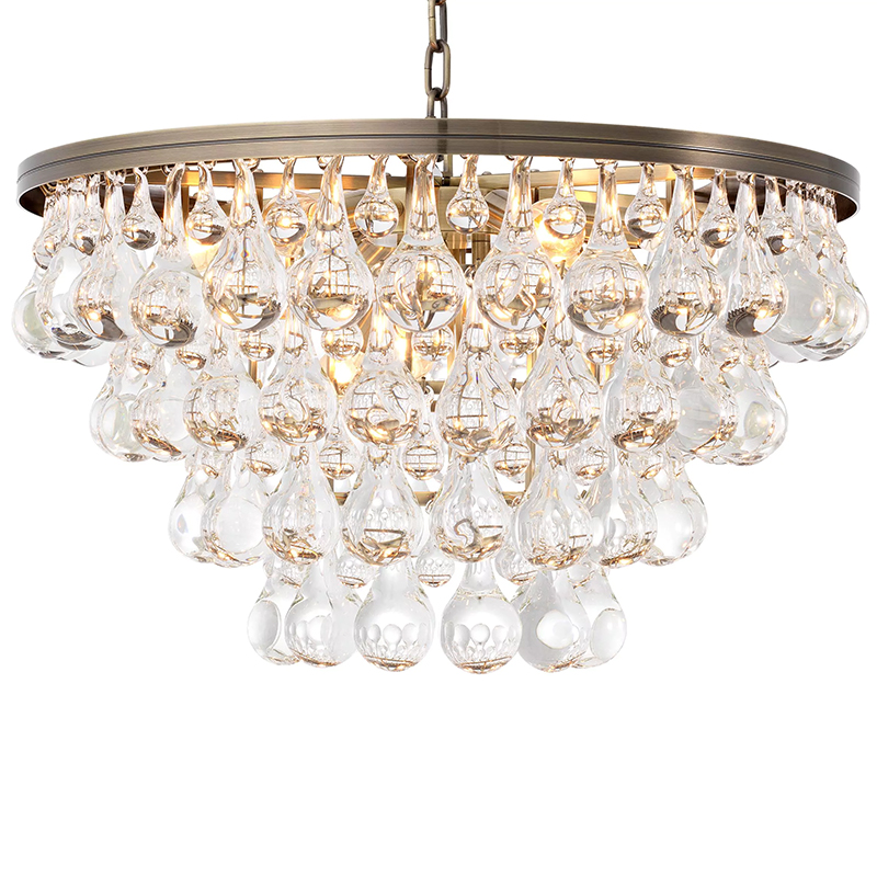 Люстра Eichholtz Chandelier Bolzano Brass Латунь Прозрачное Стекло Люстра Eichholtz Chandelier Bolzano Brass Латунь Прозрачное Стекло в Орле | Loft Concept