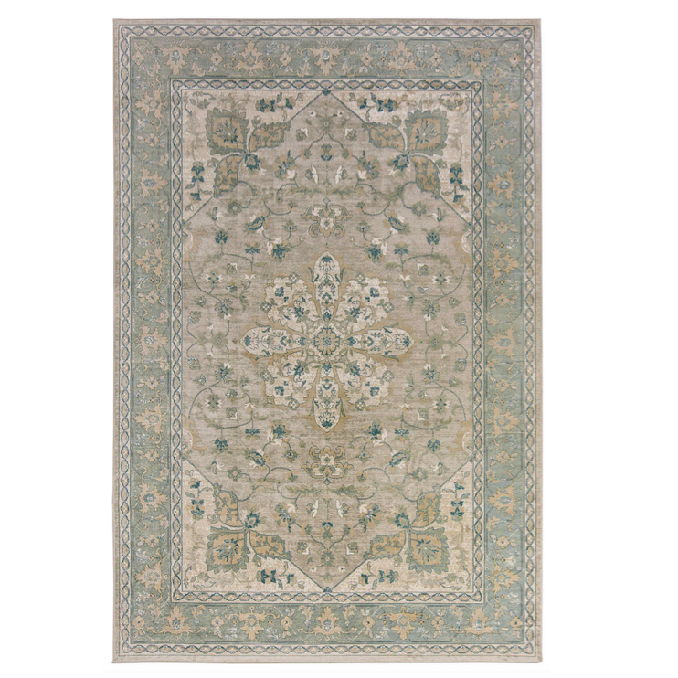 Ковёр из вискозы Indian pattern Symetry Голубой пастельный Ковёр из вискозы Indian pattern Symetry Голубой пастельный в Орле | Loft Concept