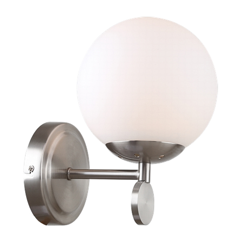 Бра Kyran Nickel Wall Lamp Никель Белый Бра Kyran Nickel Wall Lamp Никель Белый в Орле | Loft Concept