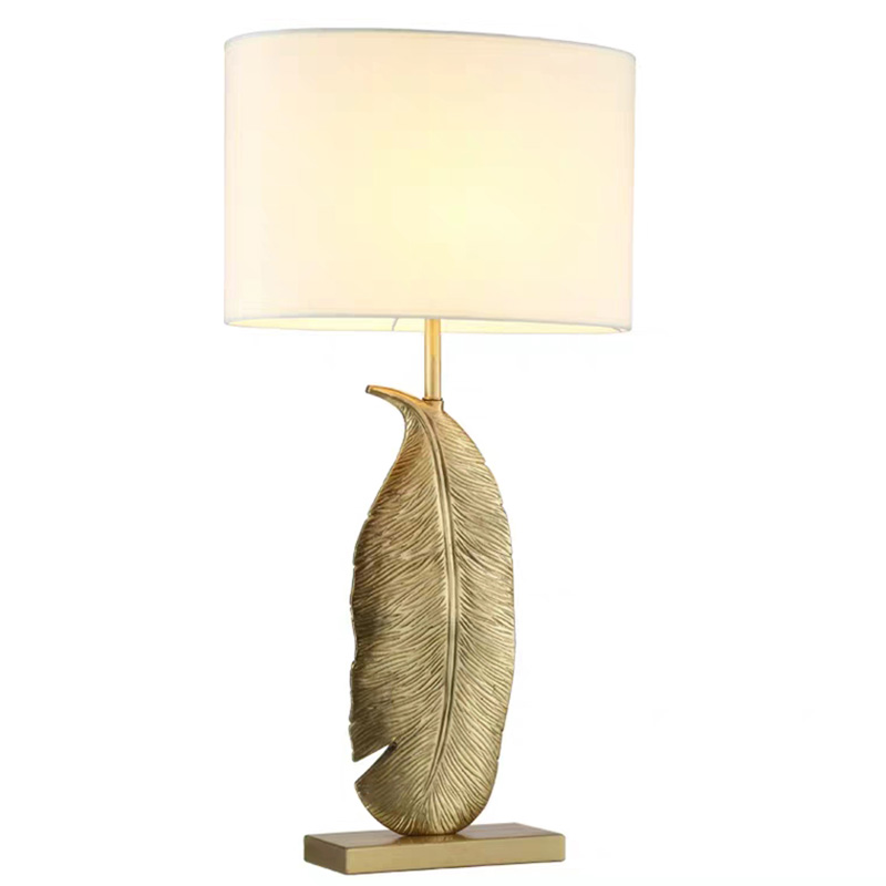 Настольная лампа Leaf Brass Table Lamp Золотой Белый Черный Настольная лампа Leaf Brass Table Lamp Золотой Белый Черный в Орле | Loft Concept