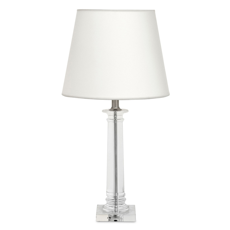 Настольная лампа Eichholtz Table Lamp Bulgari S Прозрачный Белый Никель Настольная лампа Eichholtz Table Lamp Bulgari S Прозрачный Белый Никель в Орле | Loft Concept