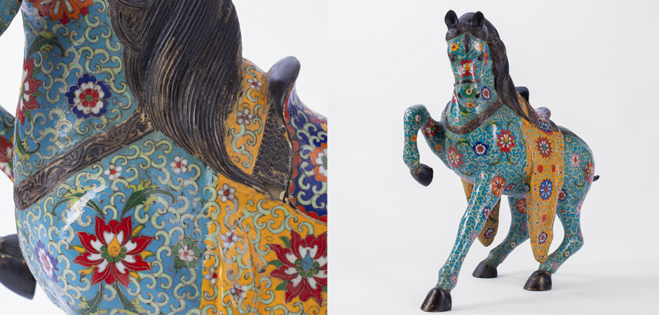 Аксессуар Орнаментированная Китайская Бронзовая Лошадь - фото №1