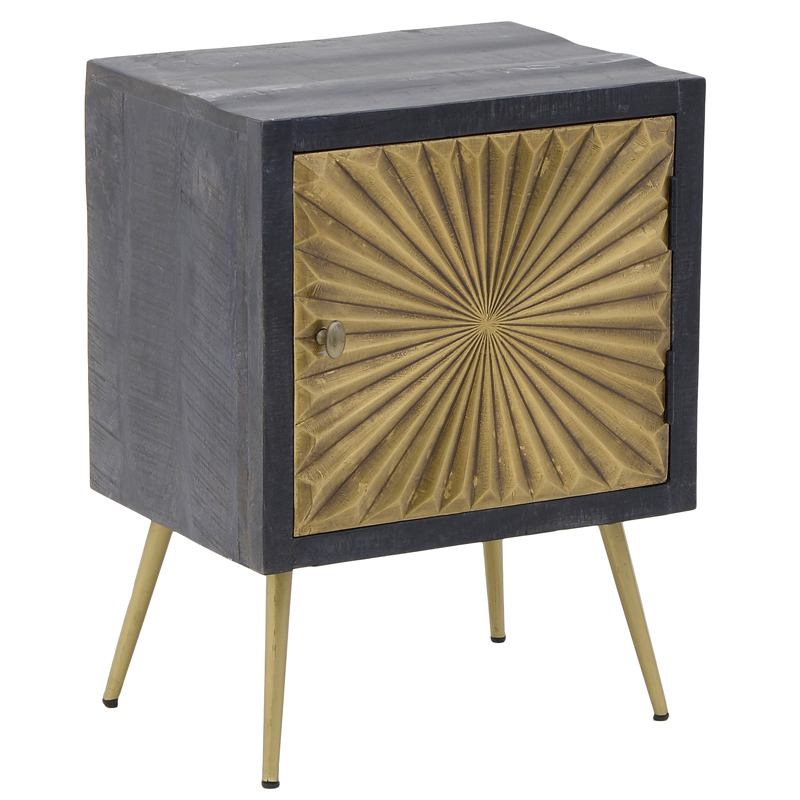 Тумба Loritz Sun Nightstand Золотой Черный в Орле | Loft Concept 