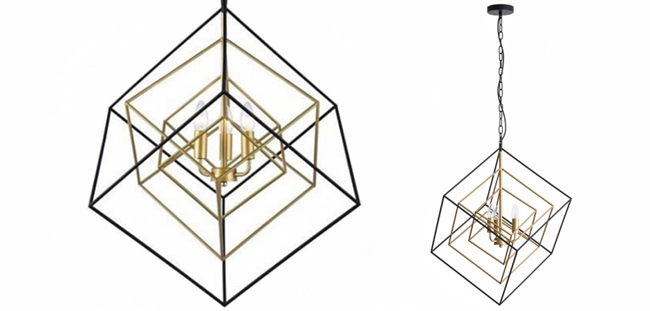 Светильник CUBIST Pendant Black and Gold 3 lamp Светильник CUBIST Pendant Black and Gold 3 lamp - Loft-Concept в Орле