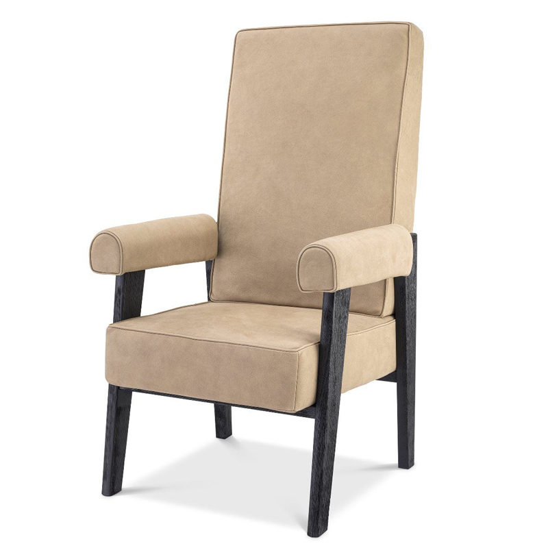 Кресло Eichholtz Chair Milo High Черный Бежевый в Орле | Loft Concept 