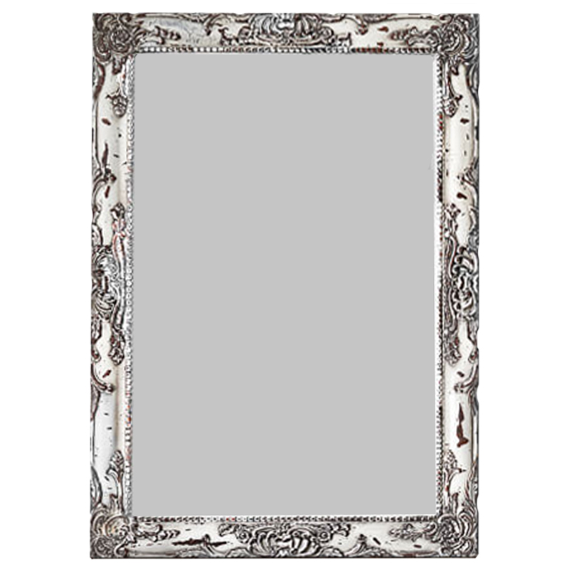 Зеркало Прованс Baroque ornament mirror Белый винтажная патина Зеркало Прованс Baroque ornament mirror Белый винтажная патина в Орле | Loft Concept