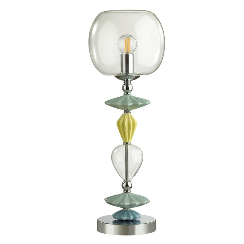 Настольная лампа Iris Glass Table lamp Candy chrome Прозрачный (Transparent) Желтый Зеленый Хром Голубой Настольная лампа Iris Glass Table lamp Candy chrome Прозрачный (Transparent) Желтый Зеленый Хром Голубой в Орле | Loft Concept