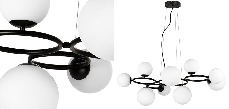 Люстра Bubbles on 4 Rings Chandelier Black Люстра Bubbles on 4 Rings Chandelier Black - Loft-Concept в Орле