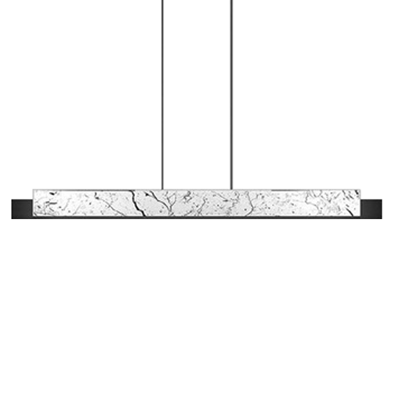 Люстра Leonce Marble Linear Chandelier White Черный Белый Мрамор Bianco в Орле | Loft Concept 