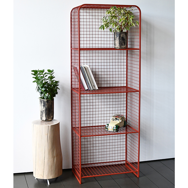 Стеллаж Weir Industrial Metal Rust Rack Красный Стеллаж Weir Industrial Metal Rust Rack Красный в Орле | Loft Concept