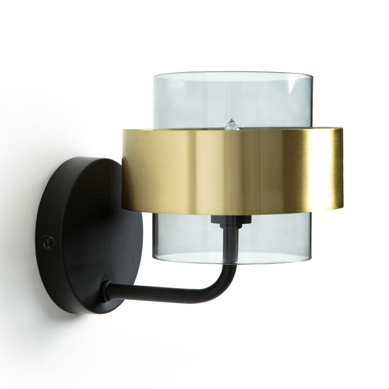 Бра Truvor Sconce Стекло Смок Латунь Черный Бра Truvor Sconce Стекло Смок Латунь Черный в Орле | Loft Concept