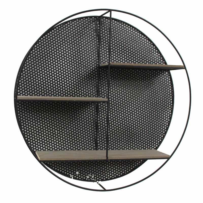 Полка Perforation Loft Circle Shelf Бежево-серый Черный Полка Perforation Loft Circle Shelf Бежево-серый Черный в Орле | Loft Concept