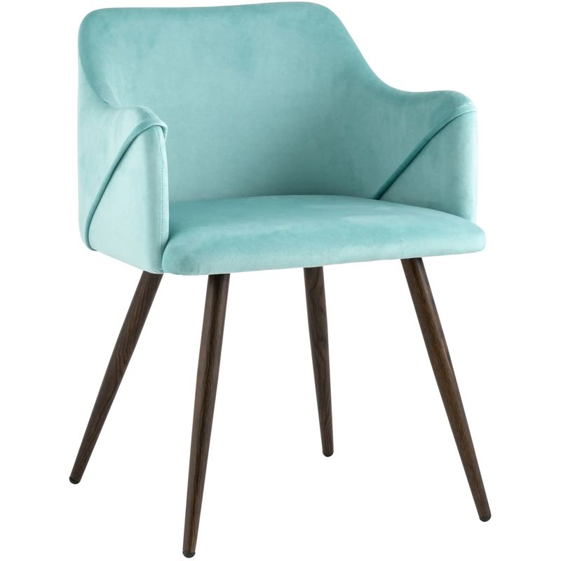 Стул Monarch Chair Бирюзовый Велюр Бирюзовый Коричневый Стул Monarch Chair Бирюзовый Велюр Бирюзовый Коричневый в Орле | Loft Concept