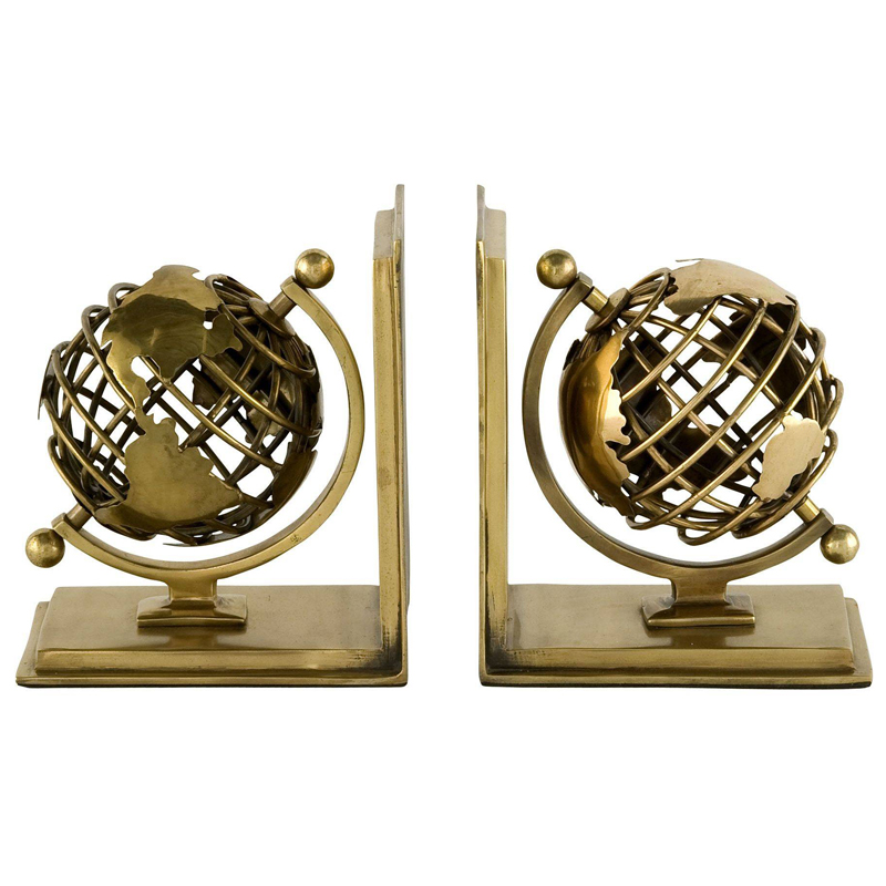 Держатель для книг Eichholtz Bookend Globe set of 2 Латунь Античная полированная Держатель для книг Eichholtz Bookend Globe set of 2 Латунь Античная полированная в Орле | Loft Concept
