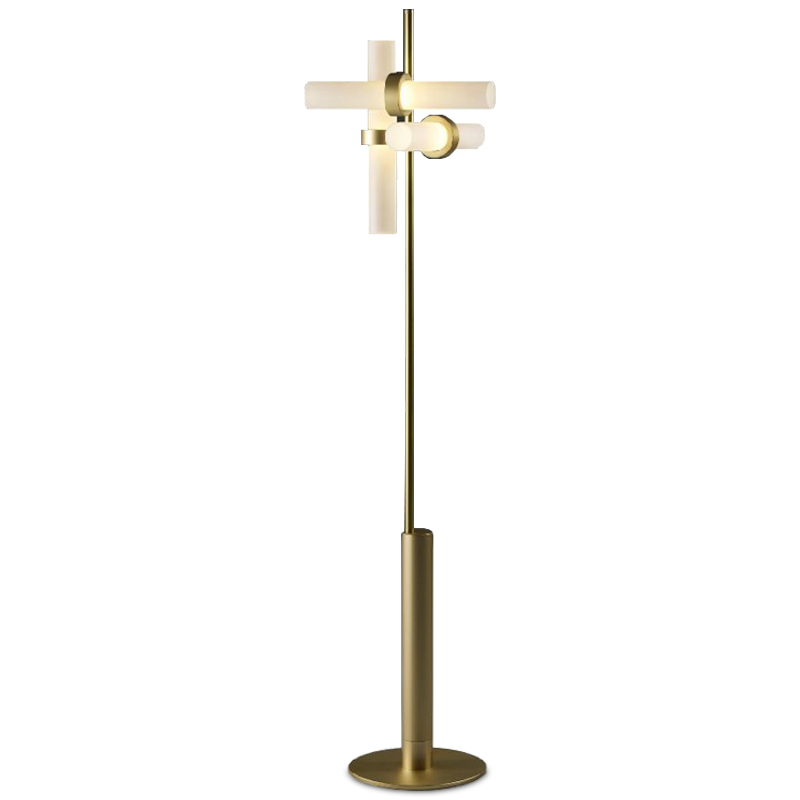 Торшер CILON Typography Floor Lamp III Золотой Белый в Орле | Loft Concept 