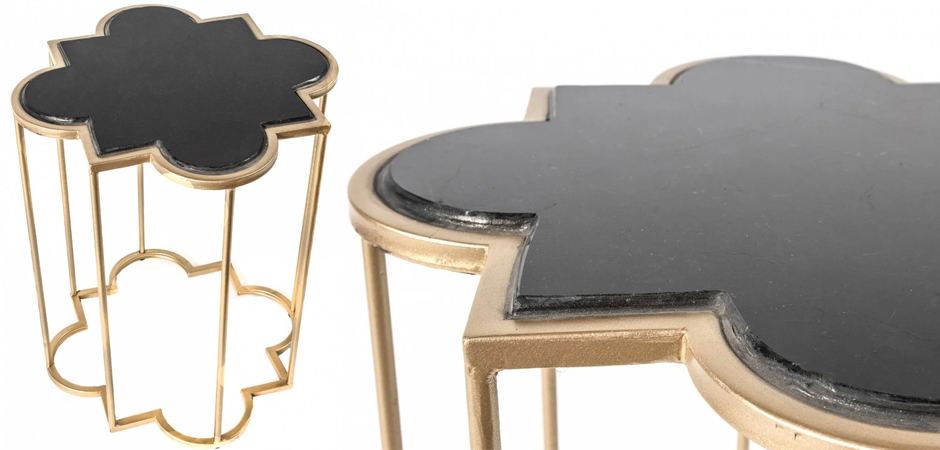 Приставной стол Marble Countertop gold Приставной стол Marble Countertop gold - Loft-Concept в Орле