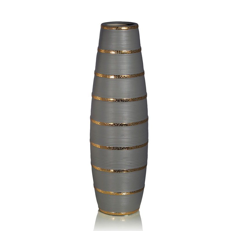 Ваза Vase Beehive gray Серый Золотой Ваза Vase Beehive gray Серый Золотой в Орле | Loft Concept