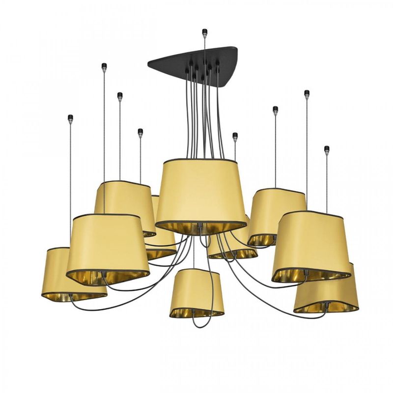 Люстра Designheure Lighting Gold 10 плафонов Золотой Черный Люстра Designheure Lighting Gold 10 плафонов Золотой Черный в Орле | Loft Concept