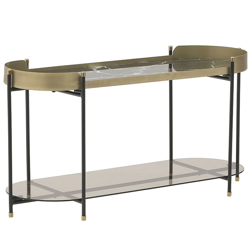 Кофейный стол Neale Coffee Table Золотой Черный Черный Мрамор Nero Кофейный стол Neale Coffee Table Золотой Черный Черный Мрамор Nero в Орле | Loft Concept