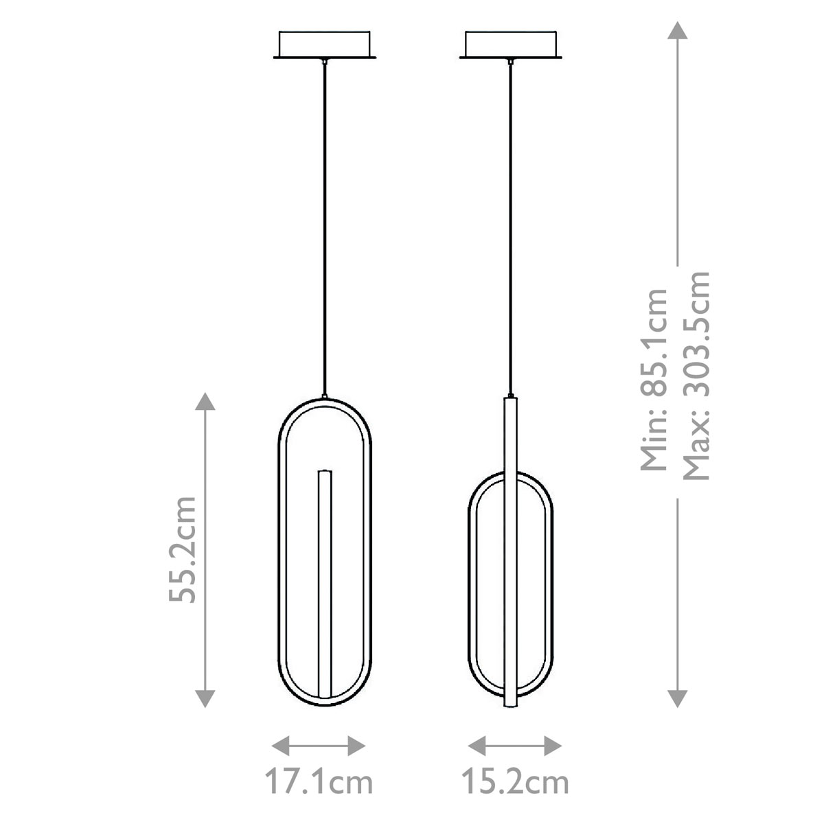 Подвесной светильник золотого цвета с двумя вытянутыми овальными рамками в форме скрепки Eurofase в Орле