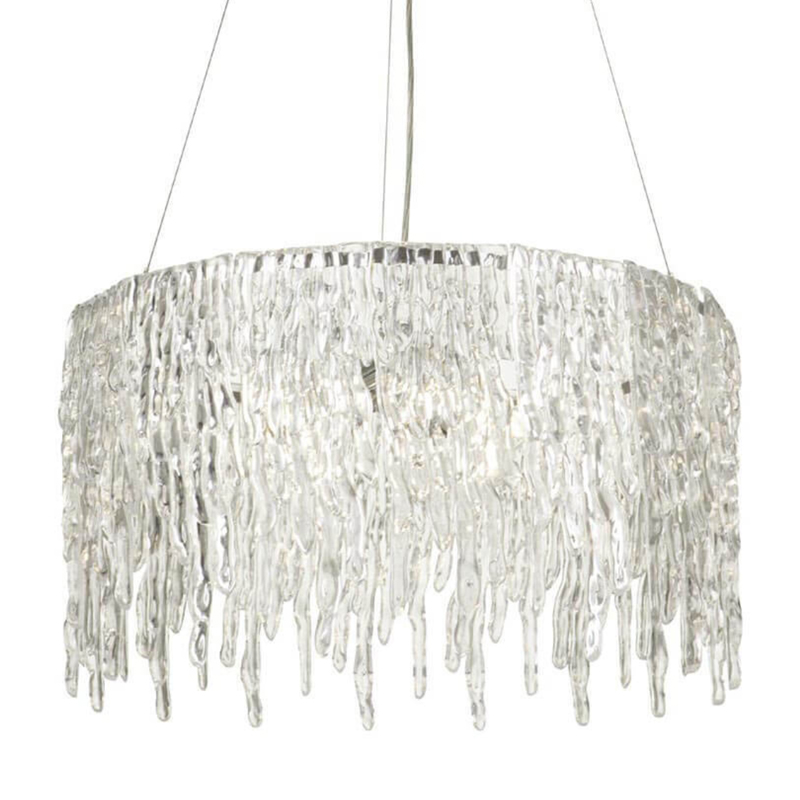 Люстра Cold Heart Silver Single Tier Chandelier Хром Прозрачное Стекло Люстра Cold Heart Silver Single Tier Chandelier Хром Прозрачное Стекло в Орле | Loft Concept