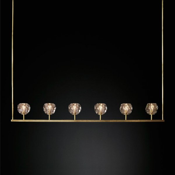 Люстра RH Boule De Cristal Linear Chandelier 6 Прозрачный Люстра RH Boule De Cristal Linear Chandelier 6 Прозрачный в Орле | Loft Concept