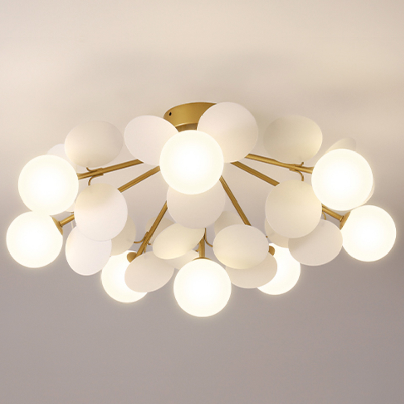 Люстра MATISSE Chandelier Aster Золотой Белый Светло-серый Люстра MATISSE Chandelier Aster Золотой Белый Светло-серый в Орле | Loft Concept