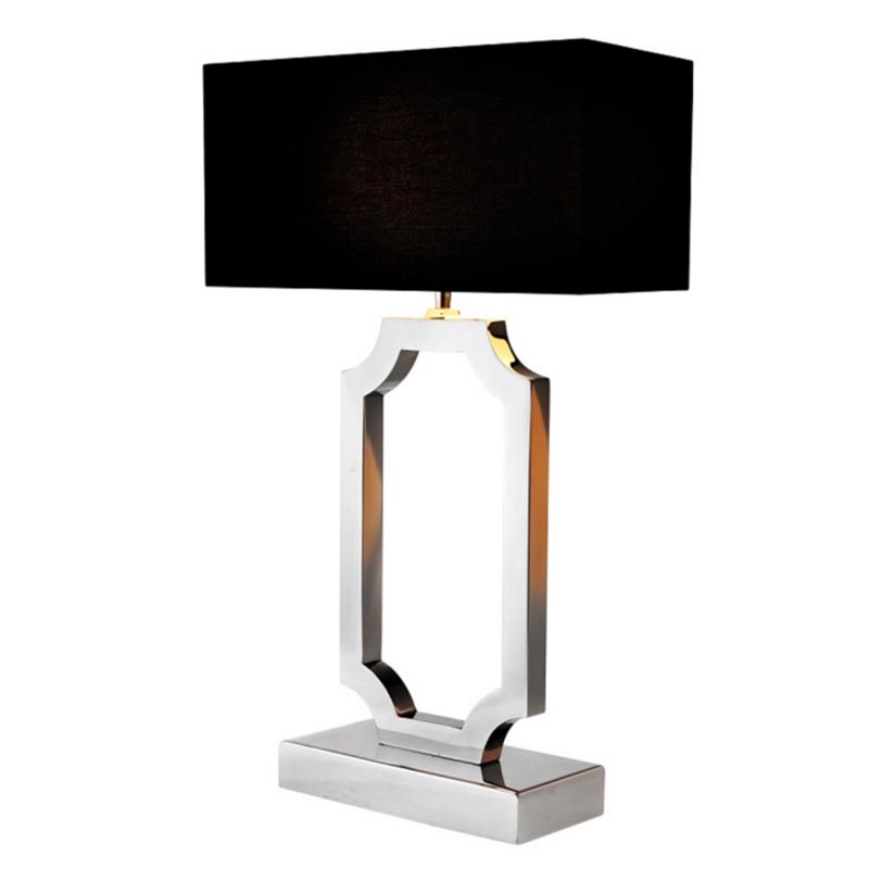 Настольная лампа Maureen Table Lamp Хром Черный Настольная лампа Maureen Table Lamp Хром Черный в Орле | Loft Concept