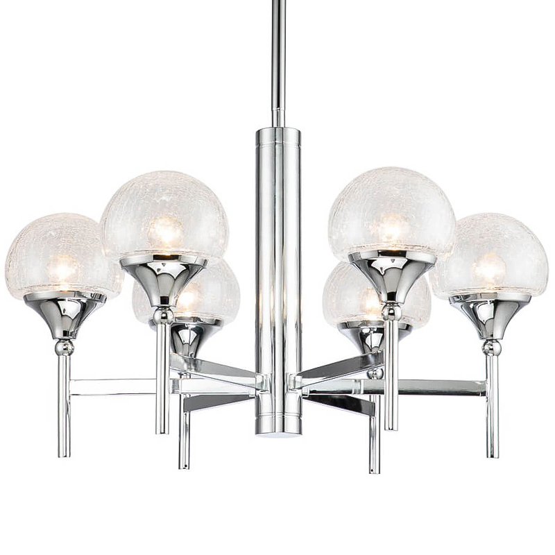 Люстра Lluis Chandelier 6 Хром Прозрачный Люстра Lluis Chandelier 6 Хром Прозрачный в Орле | Loft Concept