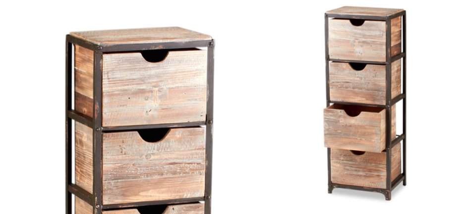 Тумба в винтажном стиле Industrial Metal Rust Tall Storage Shelf Тумба в винтажном стиле Industrial Metal Rust Tall Storage Shelf - Loft-Concept в Орле
