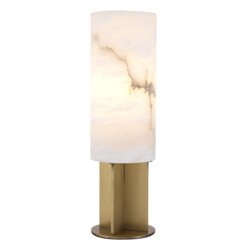Настольная лампа Eichholtz Table Lamp Giorgina Латунь Античная полированная Белый Настольная лампа Eichholtz Table Lamp Giorgina Латунь Античная полированная Белый в Орле | Loft Concept