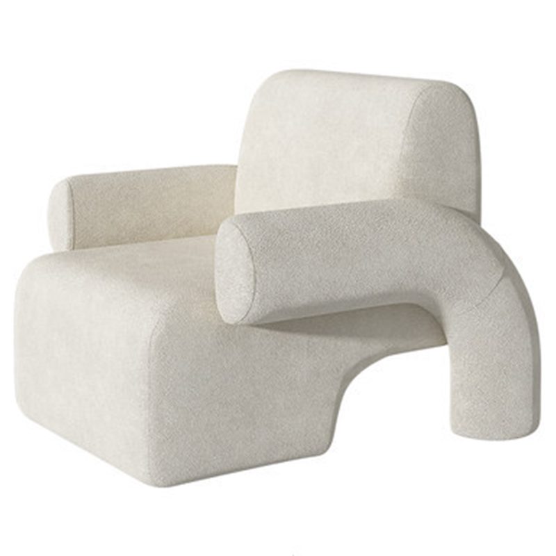 Кресло Odom White Boucle Armchair Белый Кресло Odom White Boucle Armchair Белый в Орле | Loft Concept
