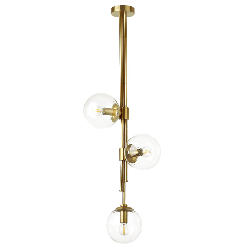 Светильник TRILOGY Ceiling Light Clear glass 100 Латунь Прозрачное Стекло Светильник TRILOGY Ceiling Light Clear glass 100 Латунь Прозрачное Стекло в Орле | Loft Concept