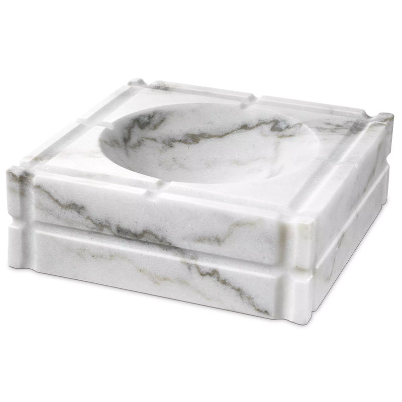 Пепельница Eichholtz Ashtray Nestor White Белый Мрамор Bianco Пепельница Eichholtz Ashtray Nestor White Белый Мрамор Bianco в Орле | Loft Concept