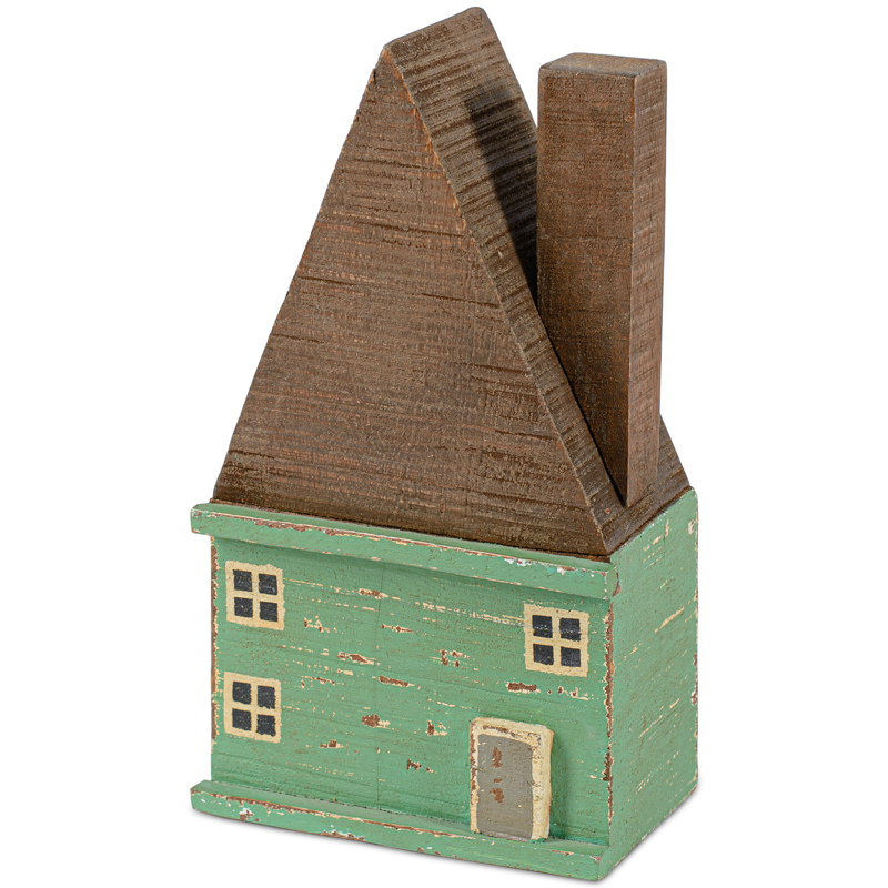 Статуэтка Fabulous House light green Коричневый Зеленый шалфей Статуэтка Fabulous House light green Коричневый Зеленый шалфей в Орле | Loft Concept