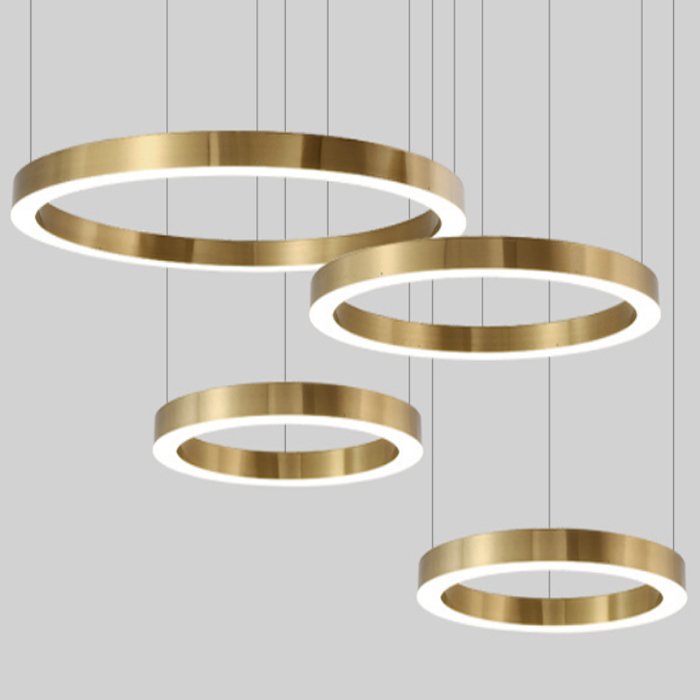 Люстра Light Ring Horizontal Глянцевое золото Латунь Люстра Light Ring Horizontal Глянцевое золото Латунь в Орле | Loft Concept