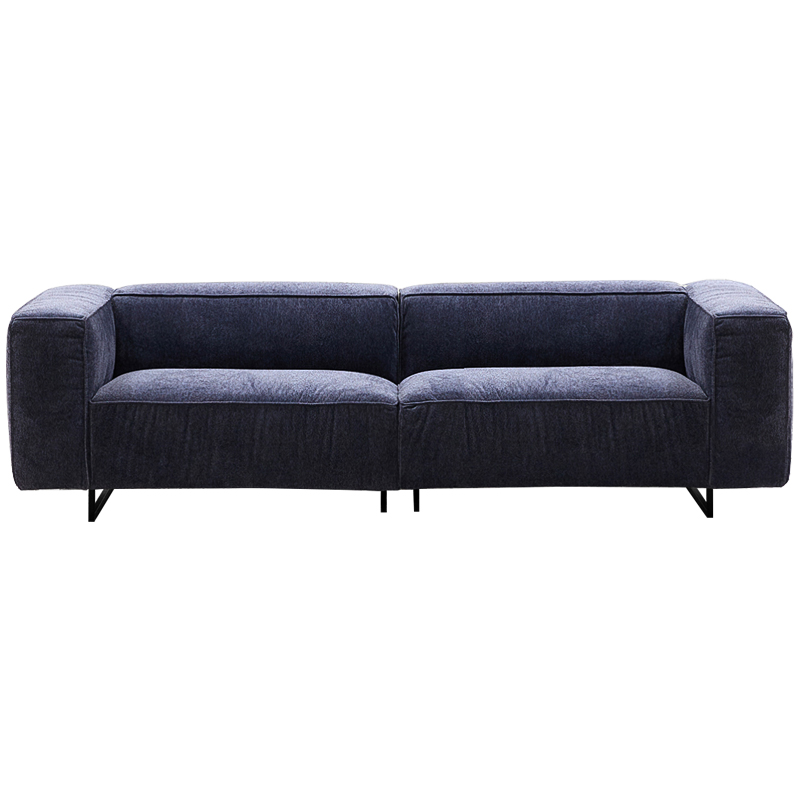 Диван Bastien Soft Dark Blue Sofa Темно-синий Черный Диван Bastien Soft Dark Blue Sofa Темно-синий Черный в Орле | Loft Concept