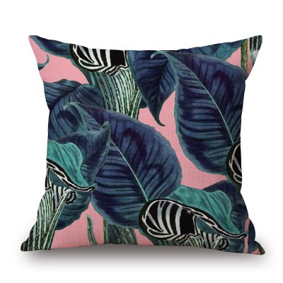 Декоративная подушка Tropics #2 Розовый пастельный Зеленый Декоративная подушка Tropics #2 Розовый пастельный Зеленый в Орле | Loft Concept