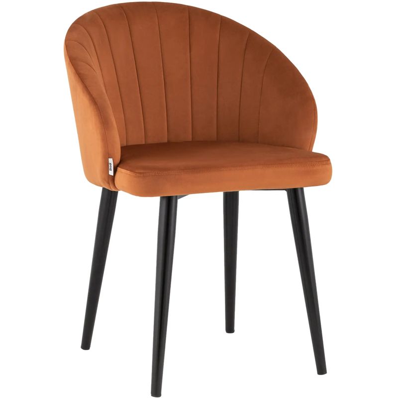Стул Balsari Chair Терракотовый Велюр Терракотовый Черный Стул Balsari Chair Терракотовый Велюр Терракотовый Черный в Орле | Loft Concept