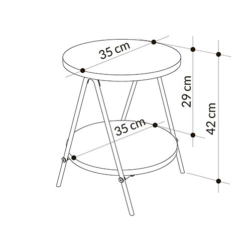 Стол приставной с 2-мя круглыми столешницами цвета антрацит ESSEL SIDE TABLE ANTHRACITE Стол приставной с 2-мя круглыми столешницами цвета антрацит ESSEL SIDE TABLE ANTHRACITE в Орле