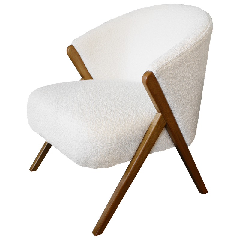 Кресло Etienne Boucle Armchair Коричневый Белый Кресло Etienne Boucle Armchair Коричневый Белый в Орле | Loft Concept