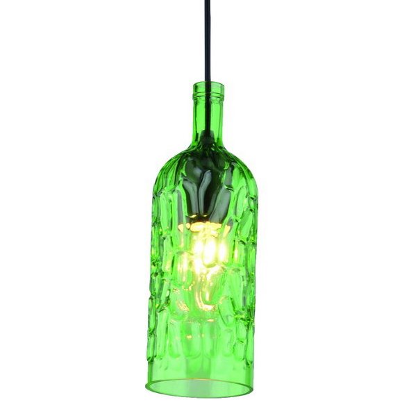 Подвесной светильник Geometry Glass Green Bottle Pendant Зеленый в Орле | Loft Concept 