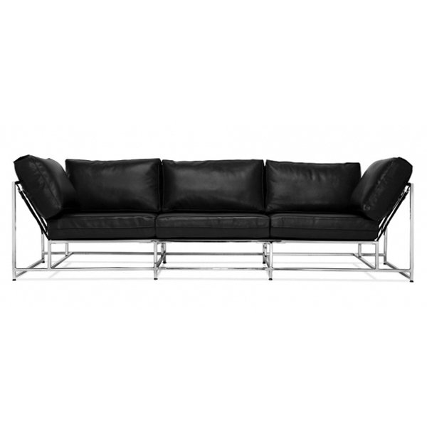 Диван Black Calfskin Sofa Черный Диван Black Calfskin Sofa Черный в Орле | Loft Concept
