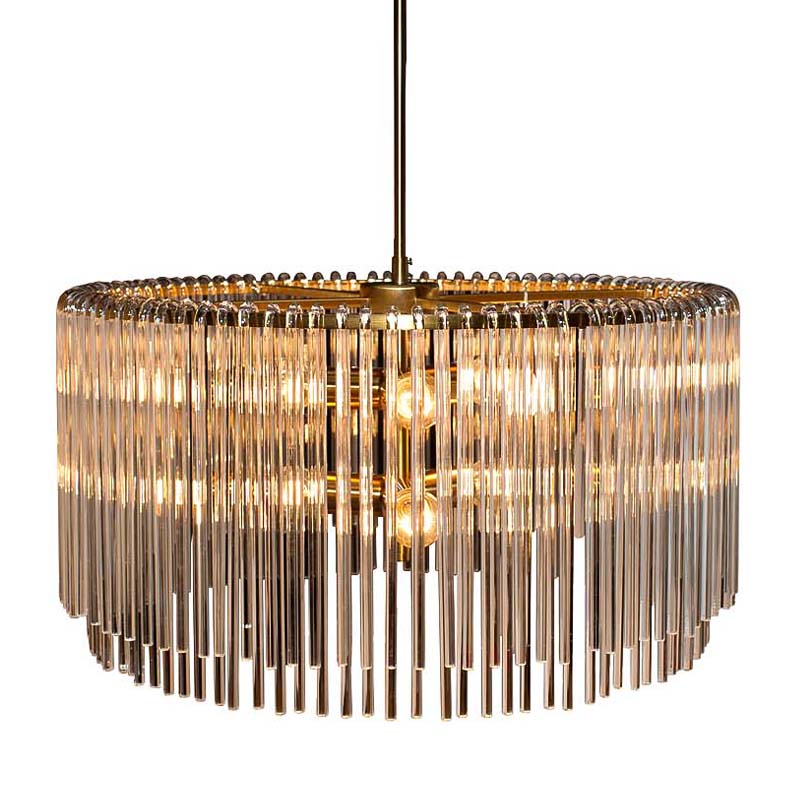 Люстра Hexagon Tube Light Suspensions Circle gold Золотой Люстра Hexagon Tube Light Suspensions Circle gold Золотой в Орле | Loft Concept