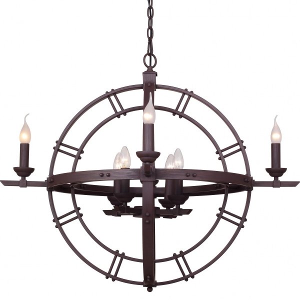 Люстра Rust Round Chandelier Коричневый Люстра Rust Round Chandelier Коричневый в Орле | Loft Concept